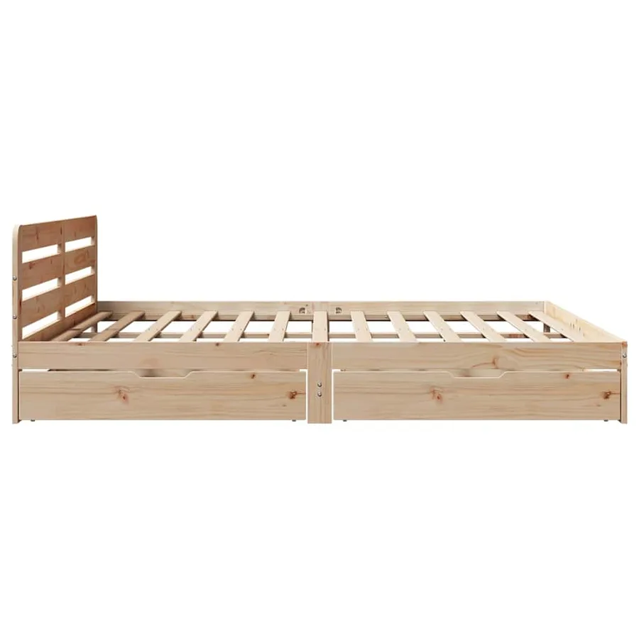 Cadre de lit sans matelas 180x200 cm bois massif de pin - 7