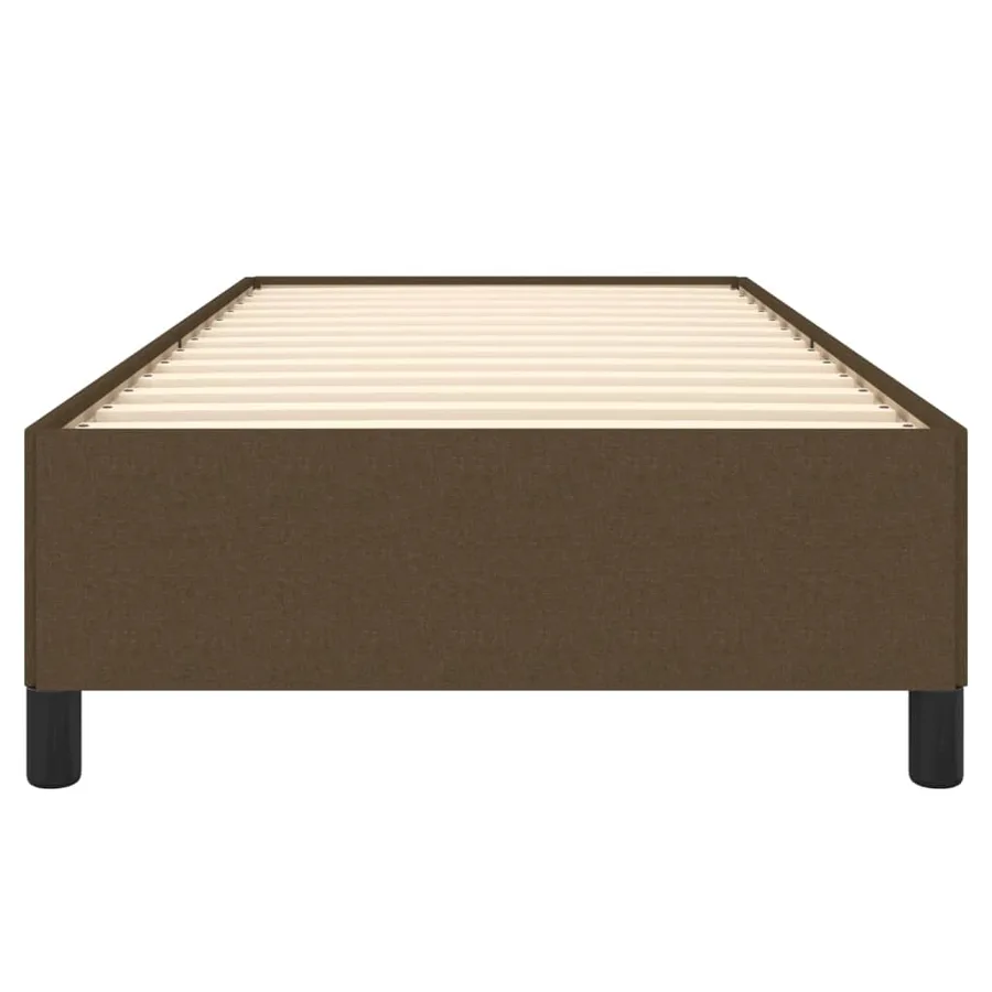 Cadre de lit sans matelas marron foncé 90x200 cm tissu - 5