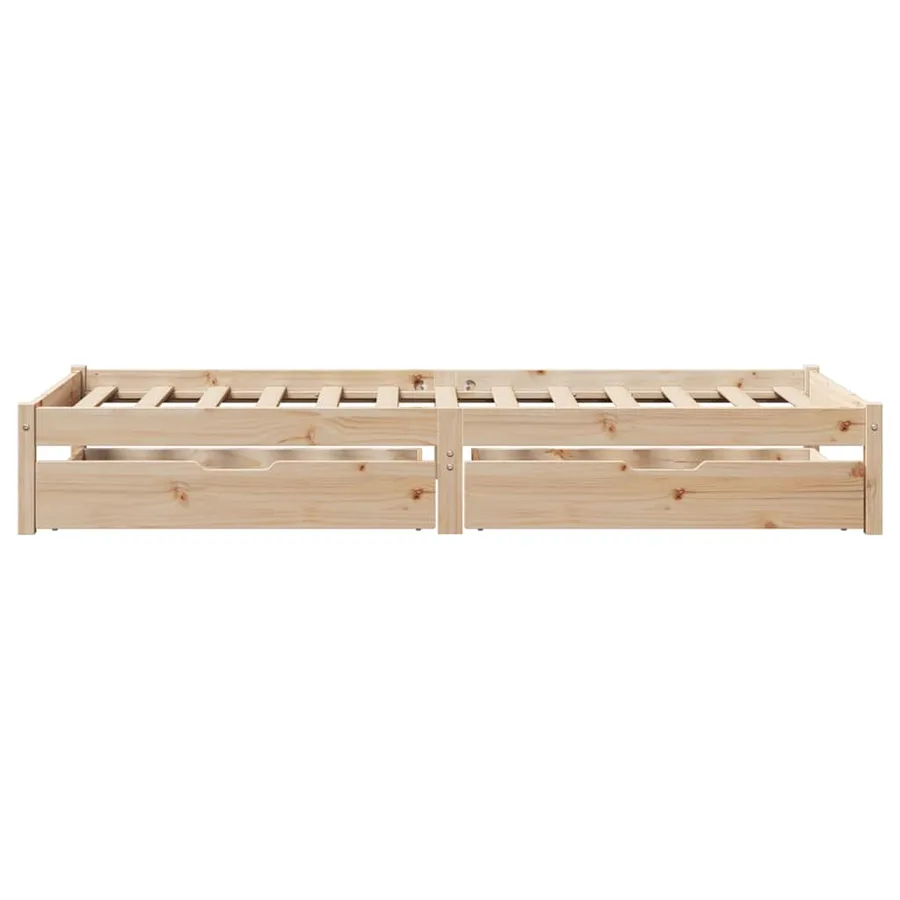Cadre de lit sans matelas 90x200 cm bois de pin massif - 5