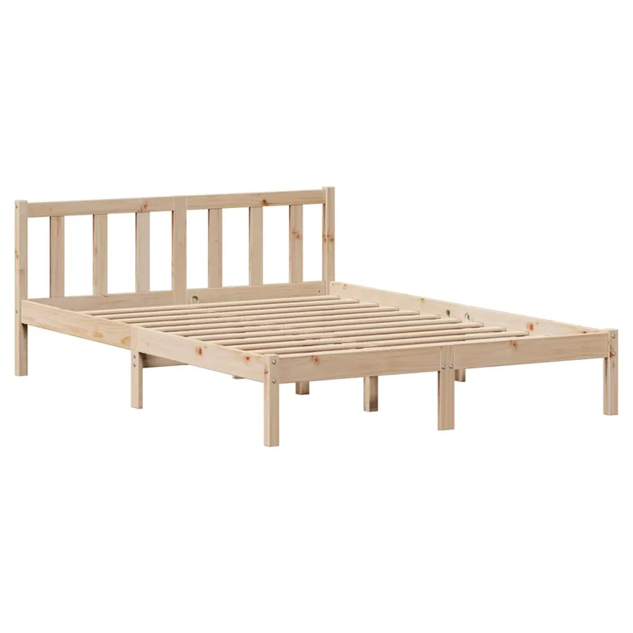 Cadre de lit sans matelas 160x200 cm bois massif de pin - 7