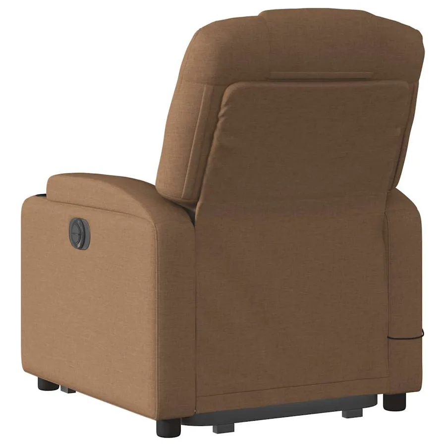 Fauteuil de massage inclinable Marron Tissu - 5