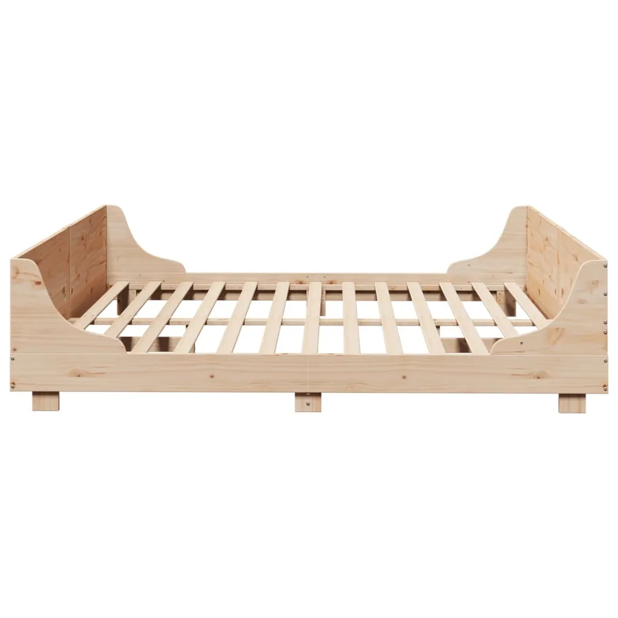 Cadre de lit sans matelas 200x200 cm bois massif de pin - 5