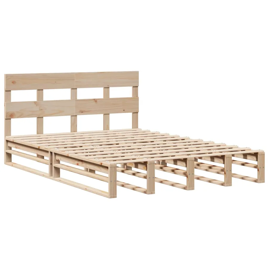 Cadre de lit sans matelas 120x200 cm bois de pin massif - 3