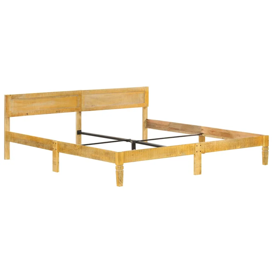 Cadre de lit sans matelas bois de manguier massif 200 cm - 10