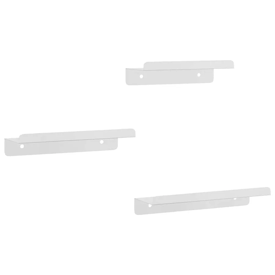 Étagères murales 3 pcs argenté acier inoxydable - 2