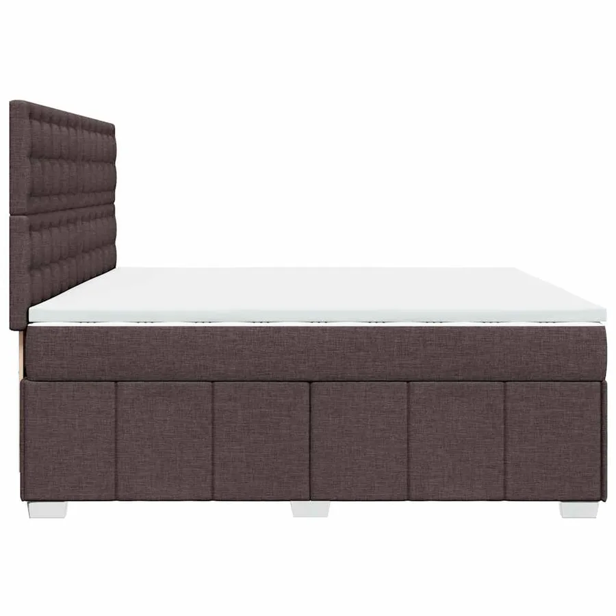 Sommier à lattes de lit avec matelas Marron foncé 200x200 cm - 7