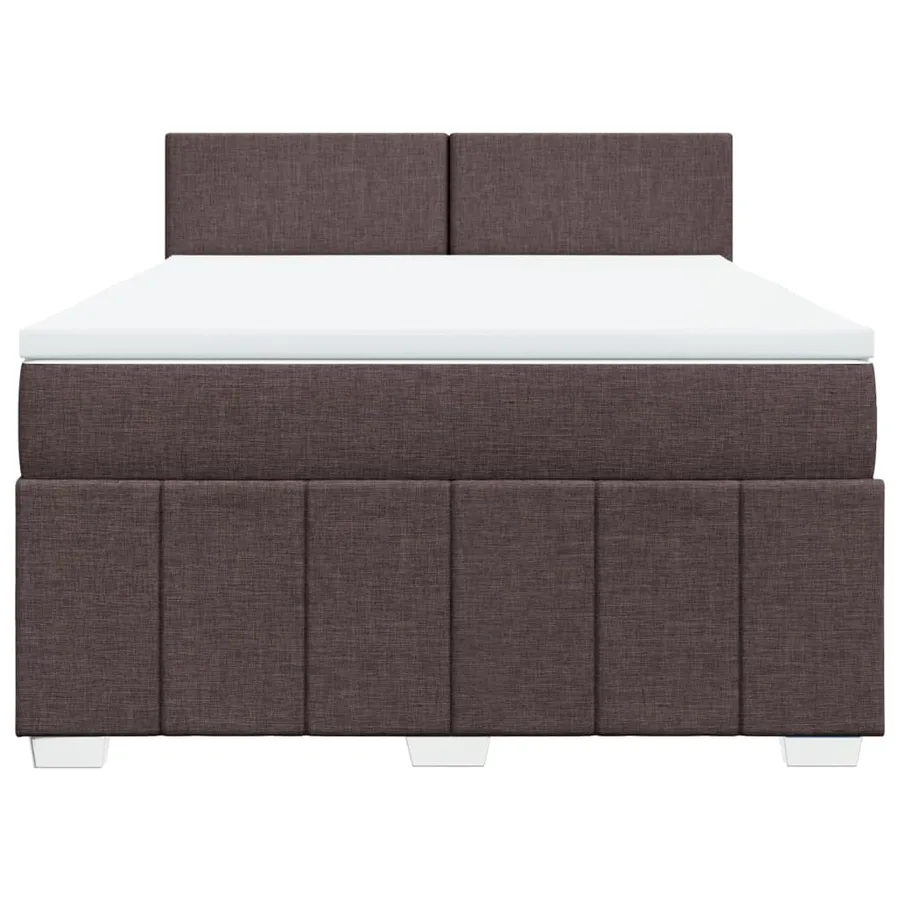 Sommier à lattes de lit avec matelas Marron foncé 140x200 cm - 4