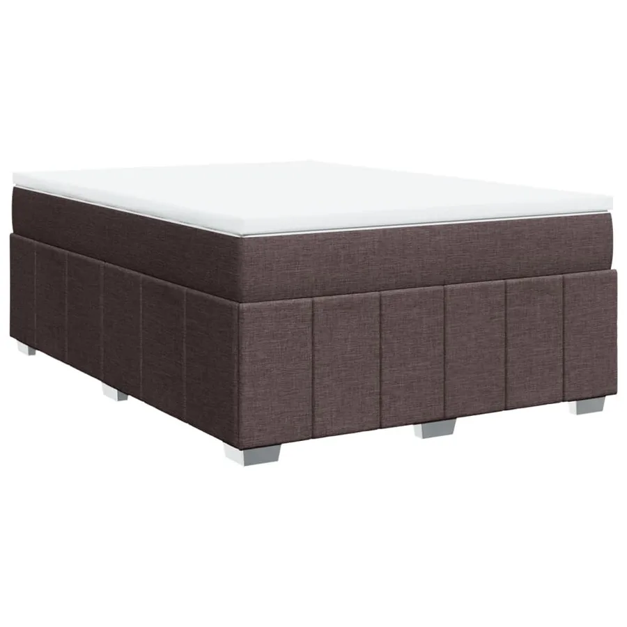 Sommier à lattes de lit avec matelas Marron foncé 140x200 cm - 2