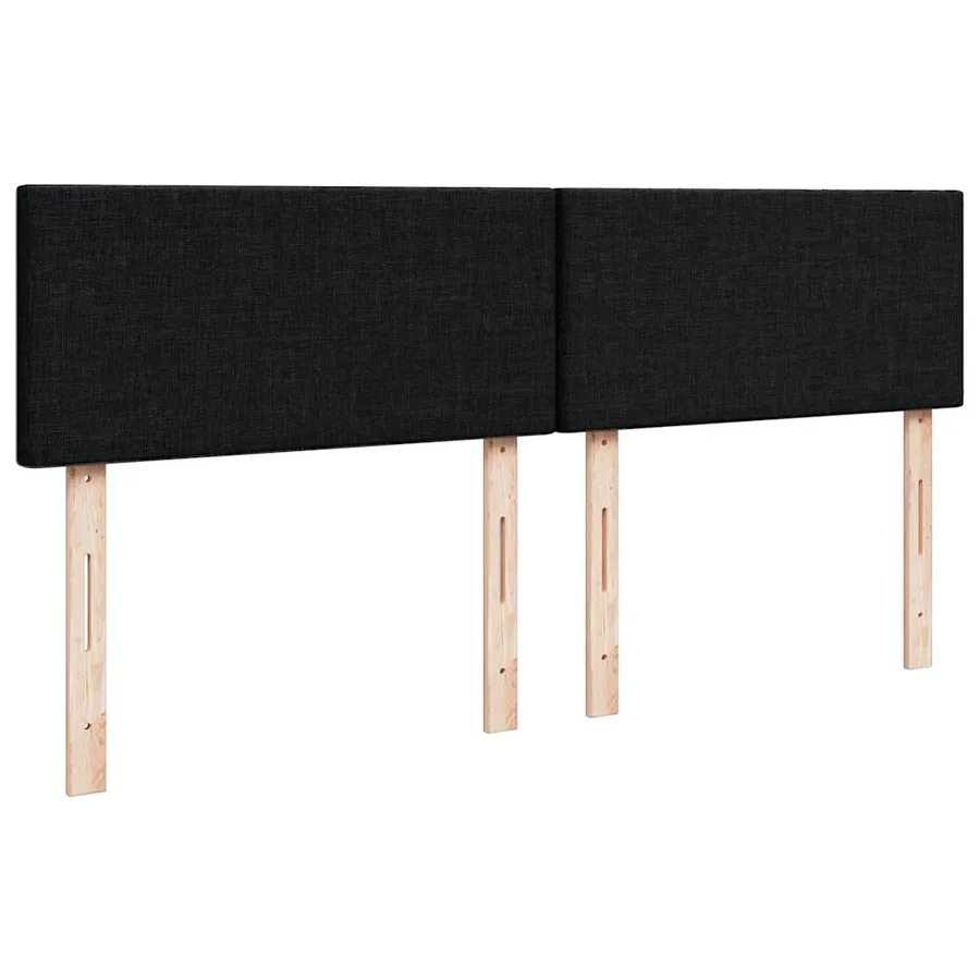 Sommier à lattes de lit avec matelas Noir 140x200 cm Tissu - 12