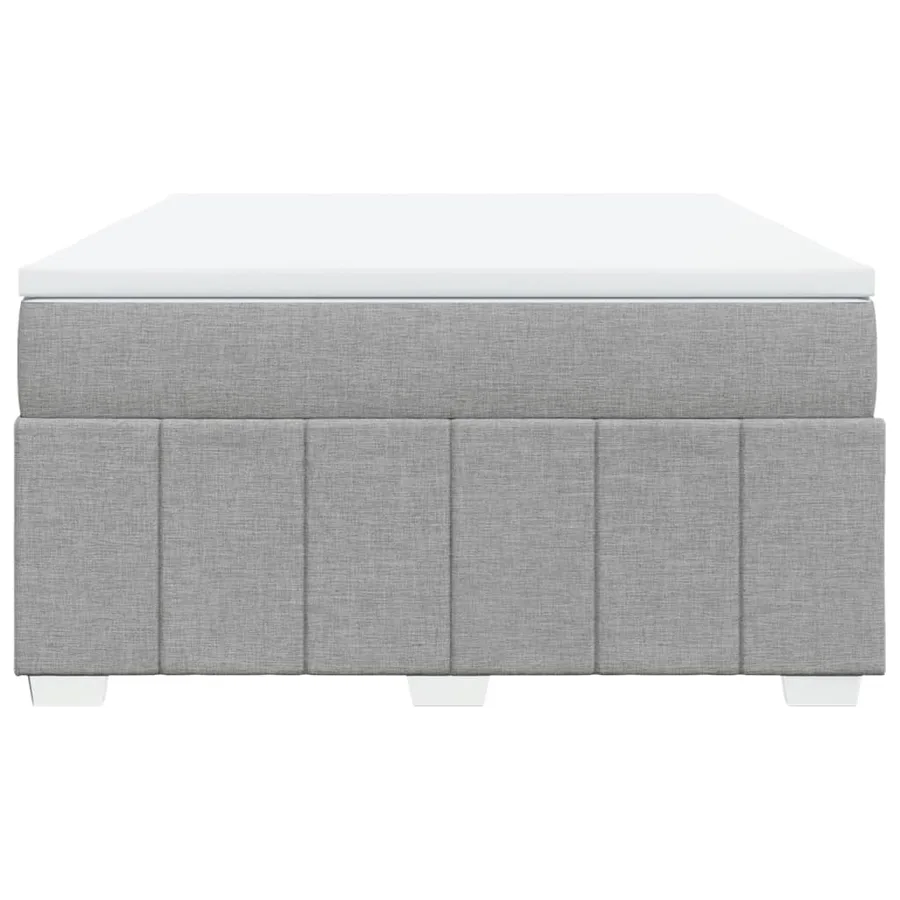 Sommier à lattes de lit avec matelas Gris clair 140x200cm Tissu - 4
