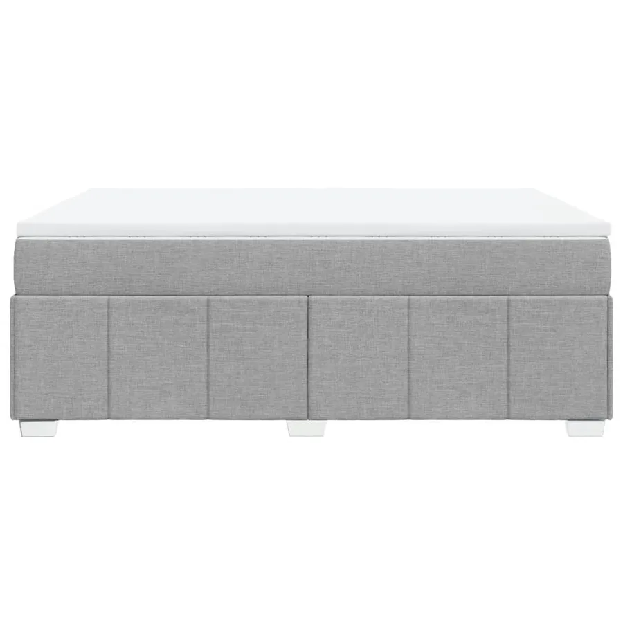 Sommier à lattes de lit avec matelas Gris clair 140x200cm Tissu - 8
