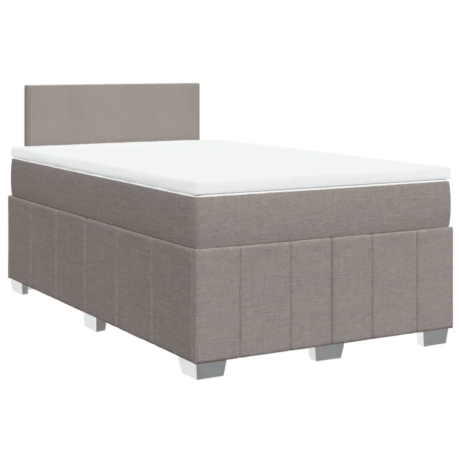 Sommier à lattes de lit avec matelas Taupe 120x200 cm Tissu - 2