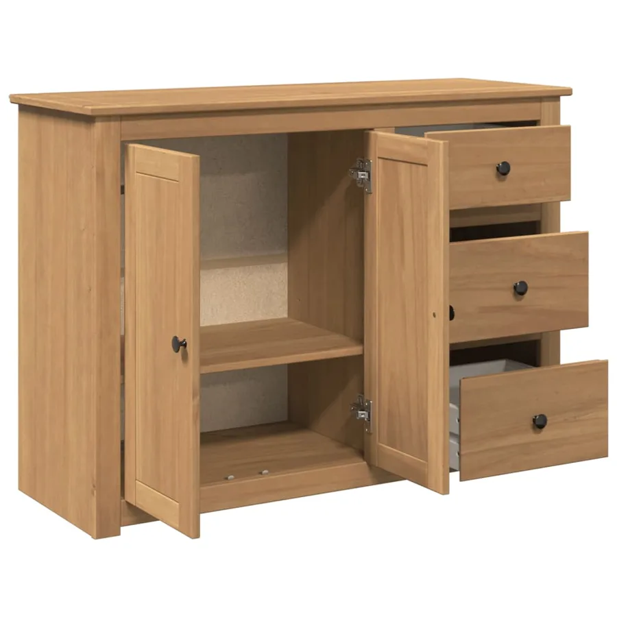 Buffet avec tiroirs PANAMA 112x40x80 cm bois massif de pin - 5