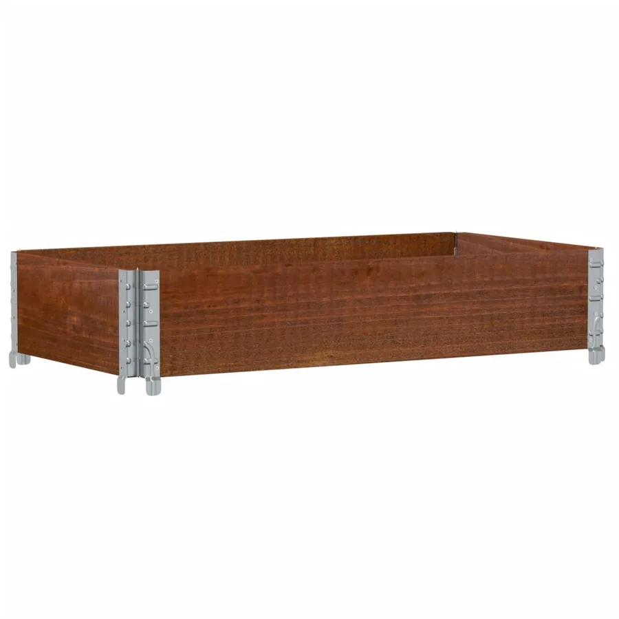 Jardinière marron 100x50 cm bois massif de pin - 2