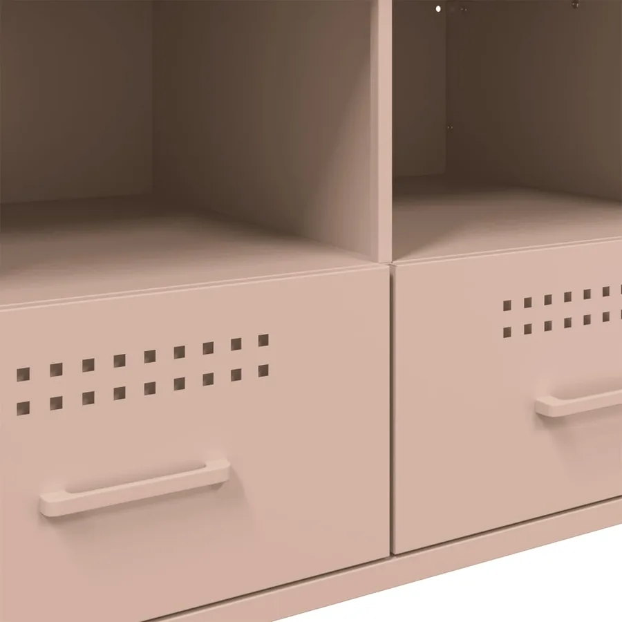 Meuble TV rose 68x39x50,5 cm acier - 11