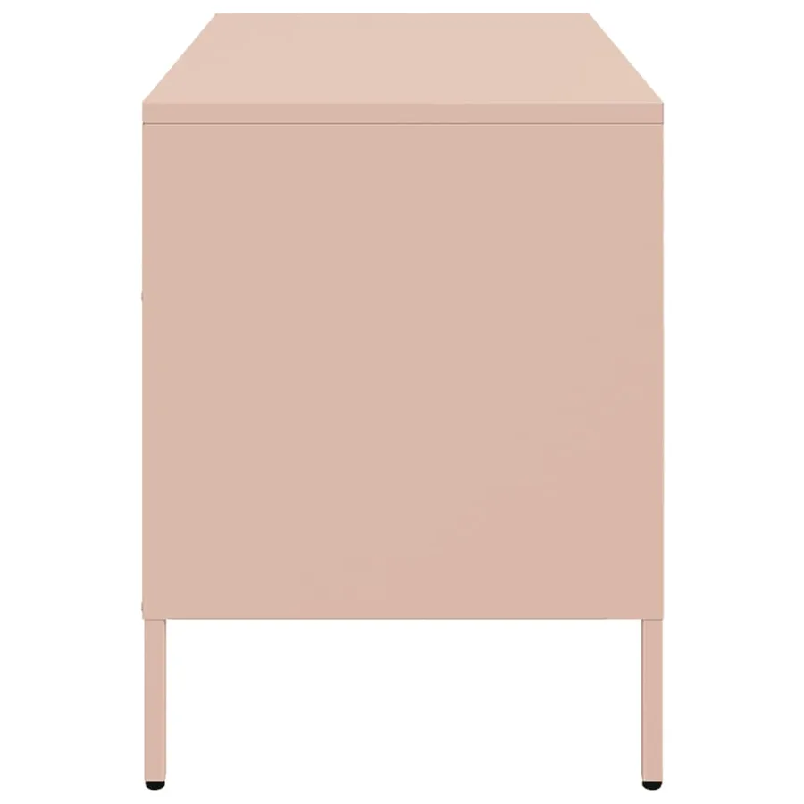 Meuble TV rose 68x39x50,5 cm acier - 7