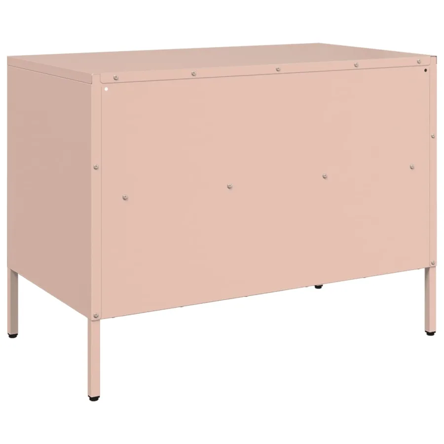 Meuble TV rose 68x39x50,5 cm acier - 8