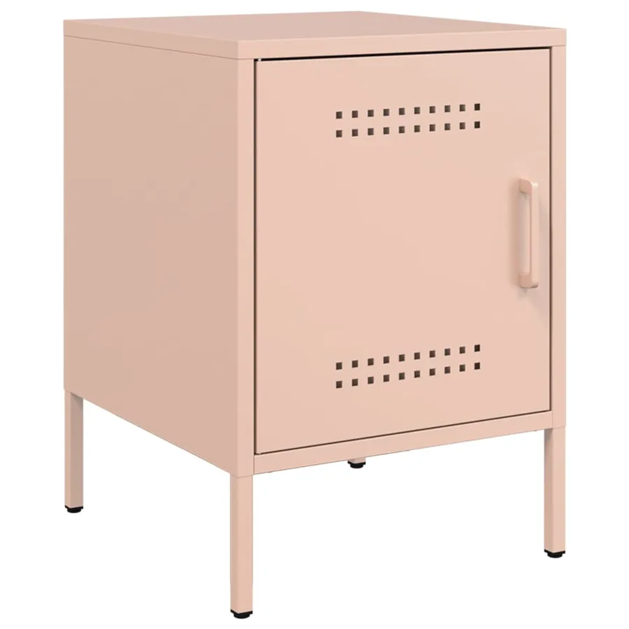 Tables de chevet 2 pcs rose 36x39x50,5 cm acier - 5