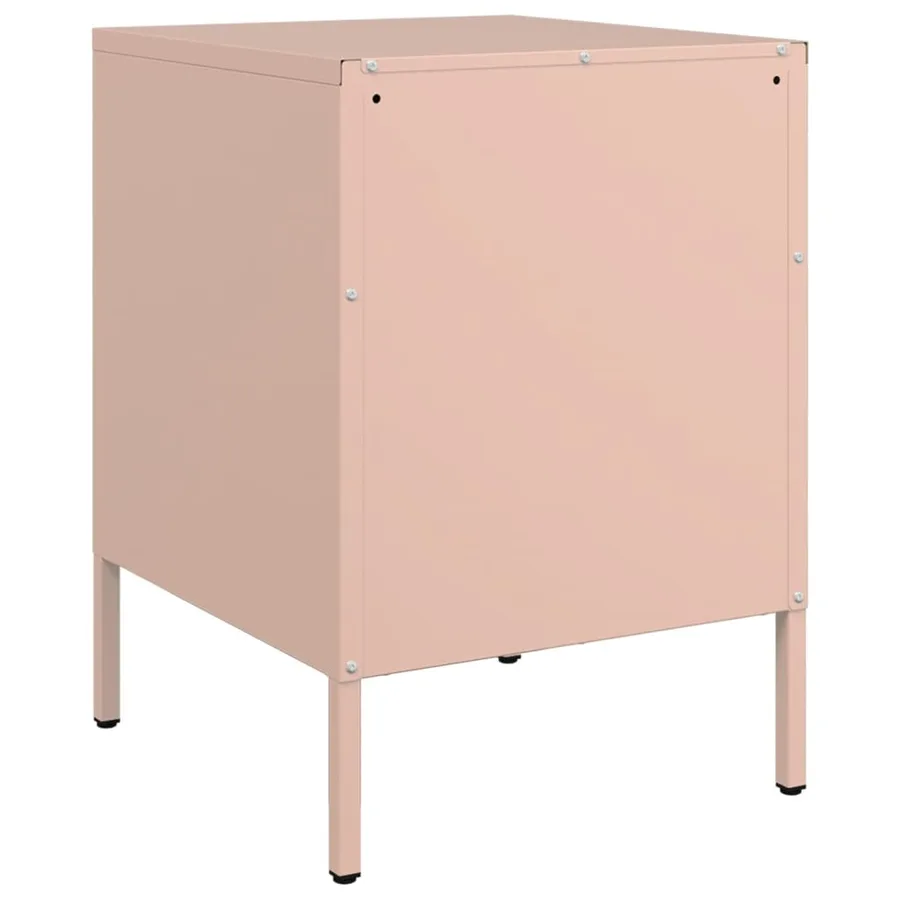 Tables de chevet 2 pcs rose 36x39x50,5 cm acier - 8