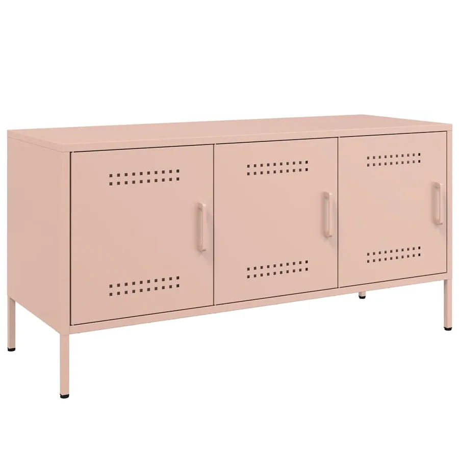 Meuble TV rose 100,5x39x50,5 cm acier - 2