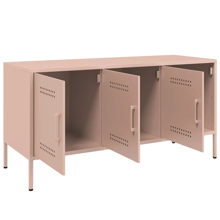 Meuble TV rose 100,5x39x50,5 cm acier - 9