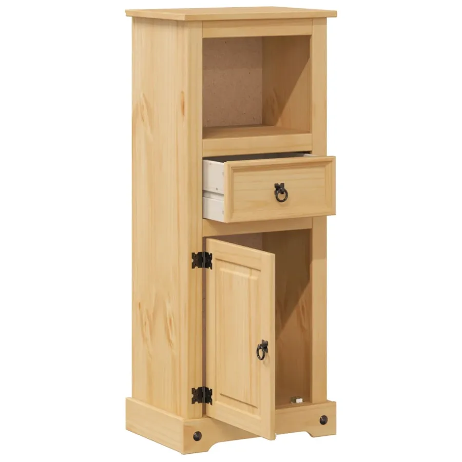 Armoire de salle de bain Corona 45x33x110 cm bois de pin massif - 4