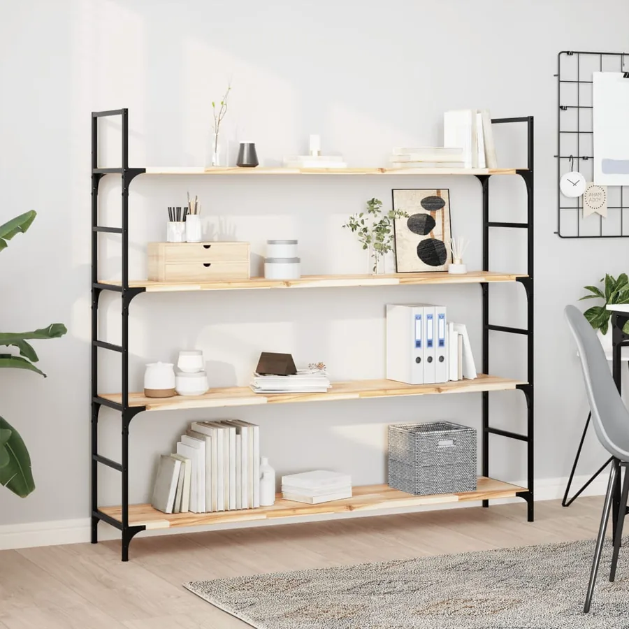 Étagères flottantes 4 pcs 120x30x2 cm acacia massif non traité