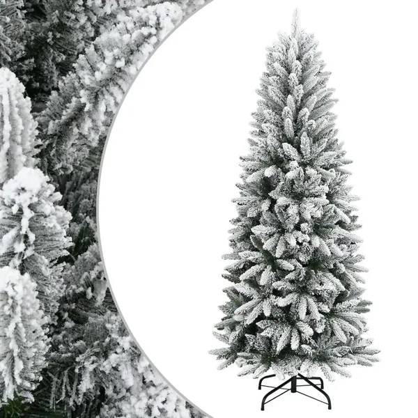 Sapin de Noël artificiel avec neige floquée 150 cm PVC et PE