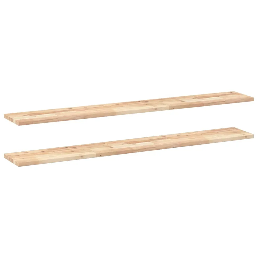 Étagères flottantes 2 pcs 140x20x2 cm acacia massif non traité - 2