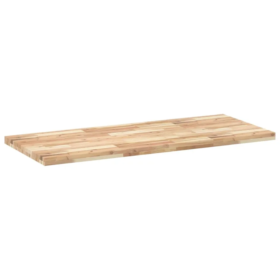 Dessus de meuble de salle de bain non traité bois d'acacia - 6