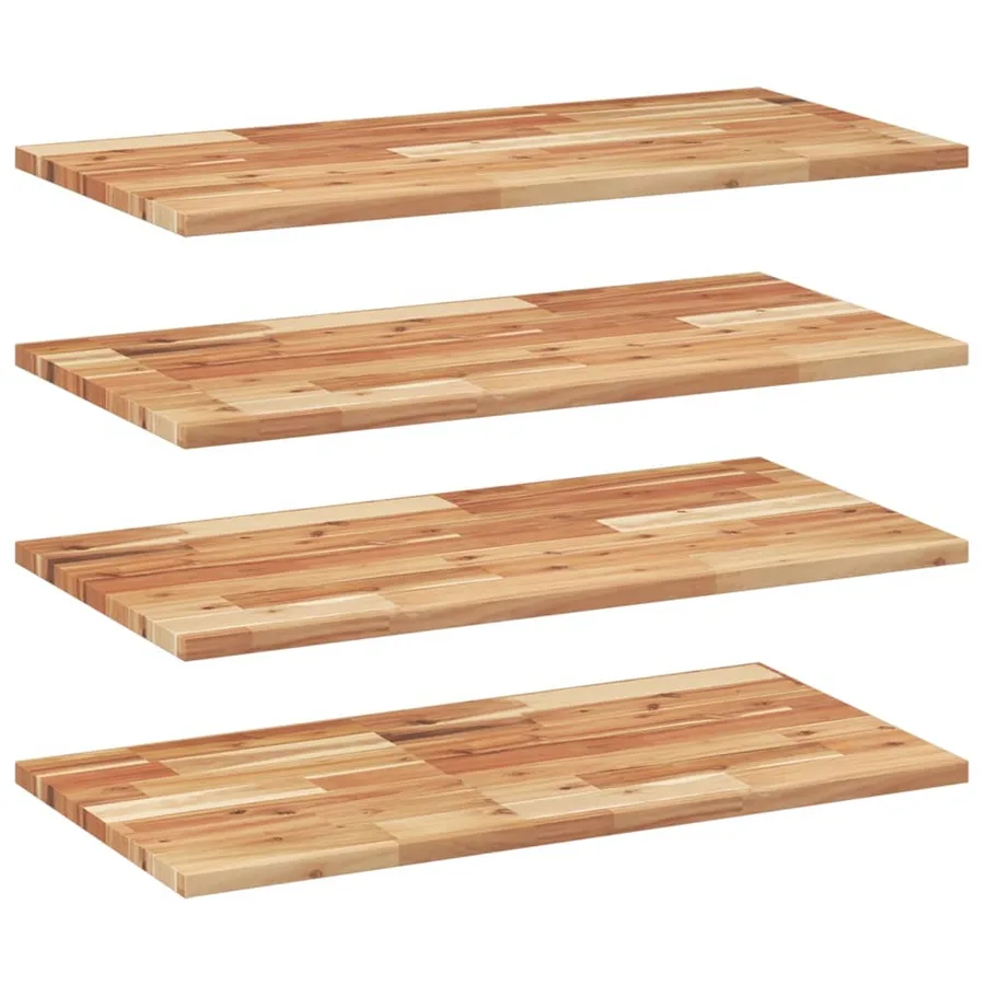 Étagères flottantes 4 pcs 100x40x2 cm acacia massif à l'huile - 2