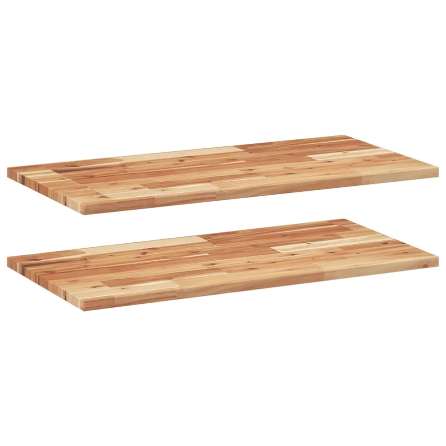 Étagères flottantes 2 pcs 100x40x2 cm acacia massif à l'huile - 2