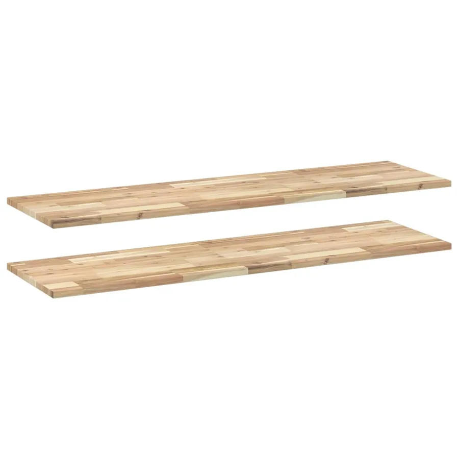 Étagères flottantes 2 pcs 120x40x2 cm acacia massif non traité - 2