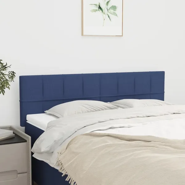 Têtes de lit Bleu 144x5x78/88 cm Tissu