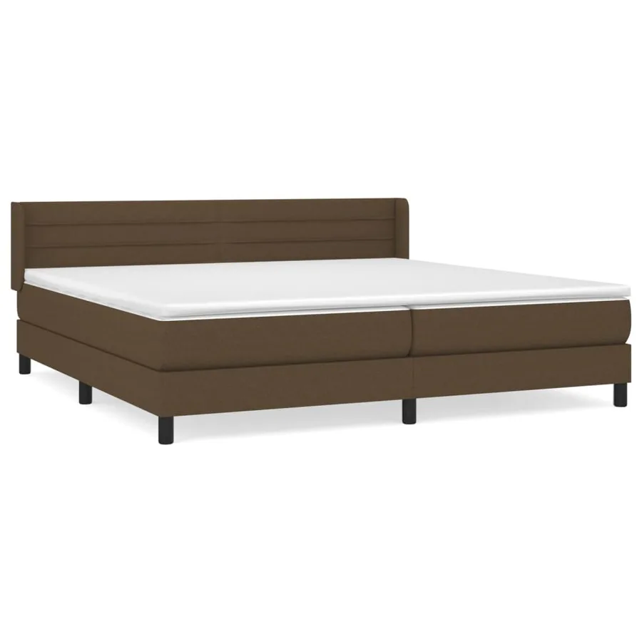 Sommier à lattes de lit avec matelas Marron foncé 200x200 cm - 2