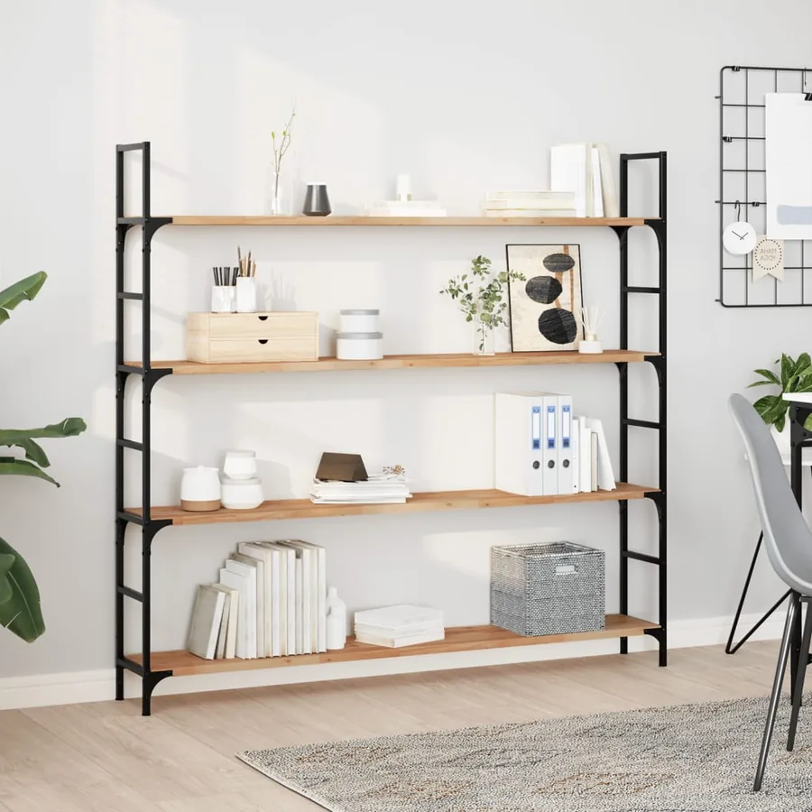 Étagères flottantes 4 pcs 160x20x2 cm acacia massif à l'huile