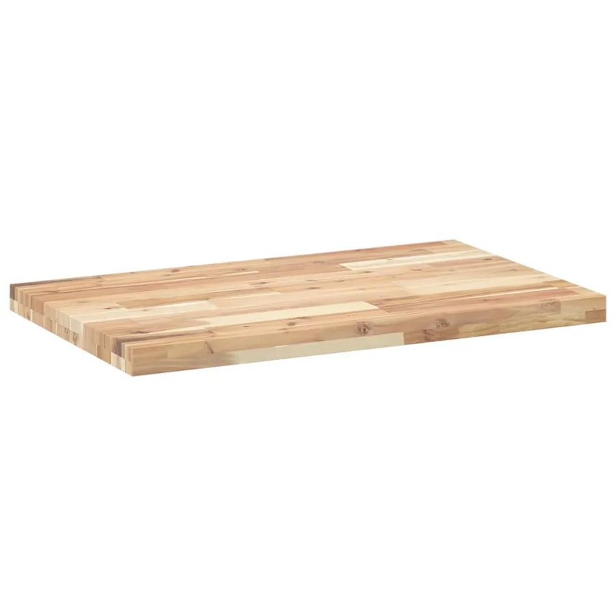 Dessus de meuble de salle de bain non traité bois d'acacia - 4
