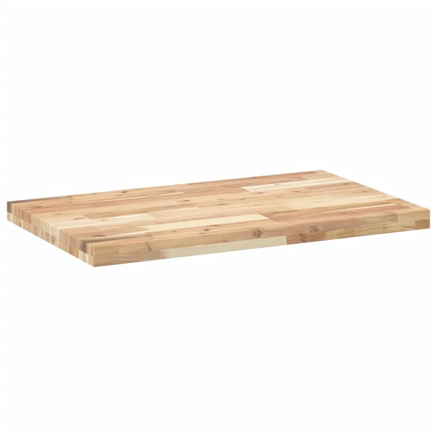 Dessus de meuble de salle de bain non traité bois d'acacia - 6