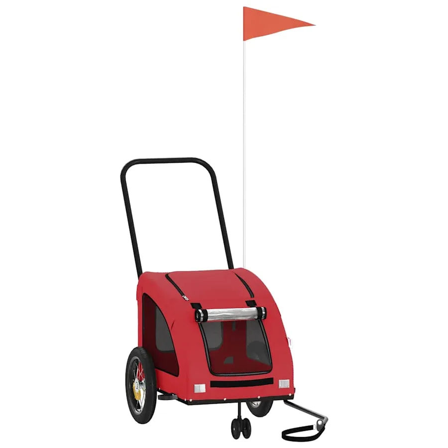 Remorque de vélo pour animaux de compagnie rouge - 2
