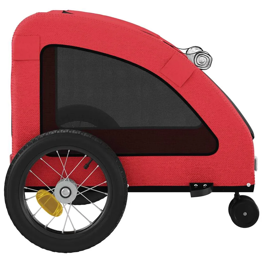 Remorque de vélo pour animaux de compagnie rouge - 7