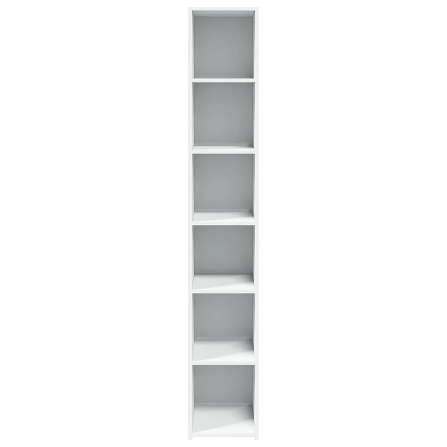 Buffet haut blanc 30x41x185 cm bois d'ingénierie - 4