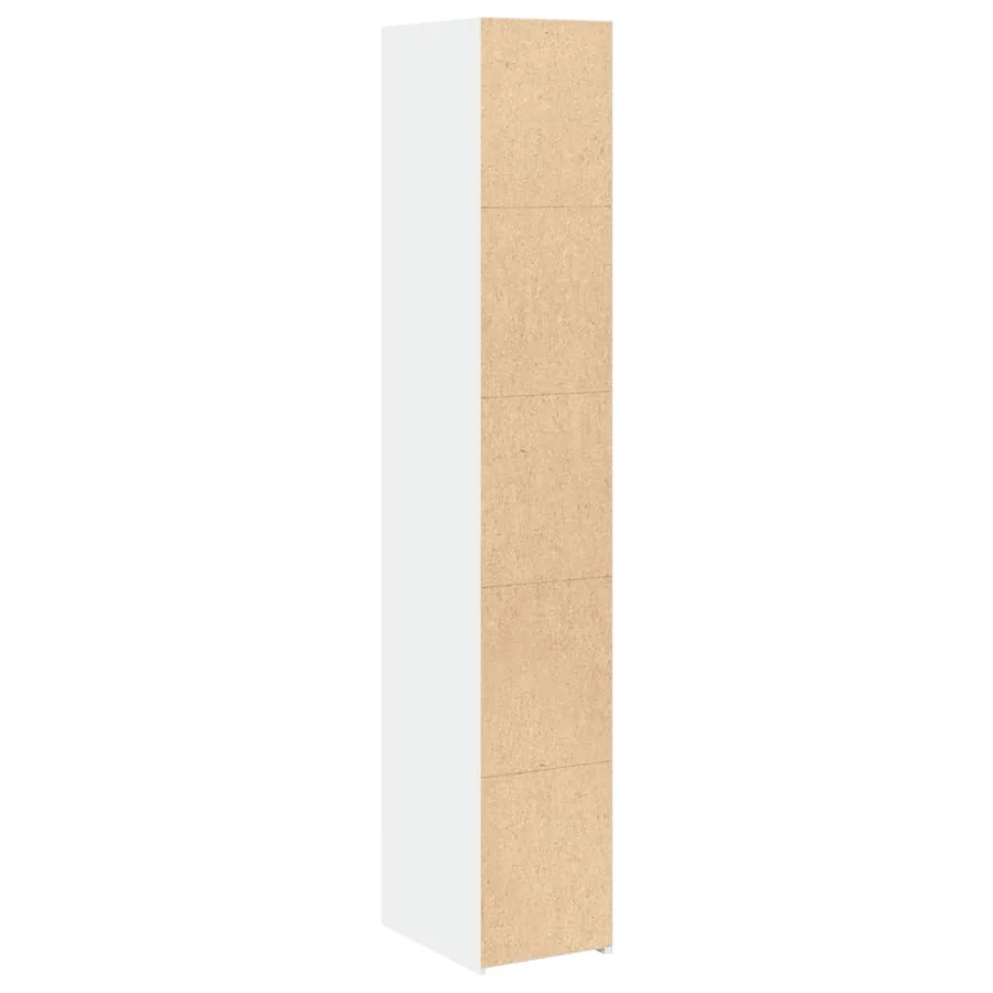 Buffet haut blanc 30x41x185 cm bois d'ingénierie - 6