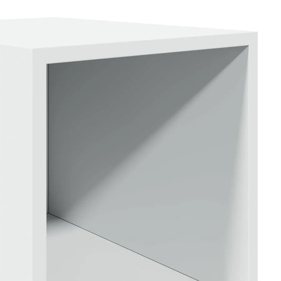 Buffet haut blanc 30x41x185 cm bois d'ingénierie - 7