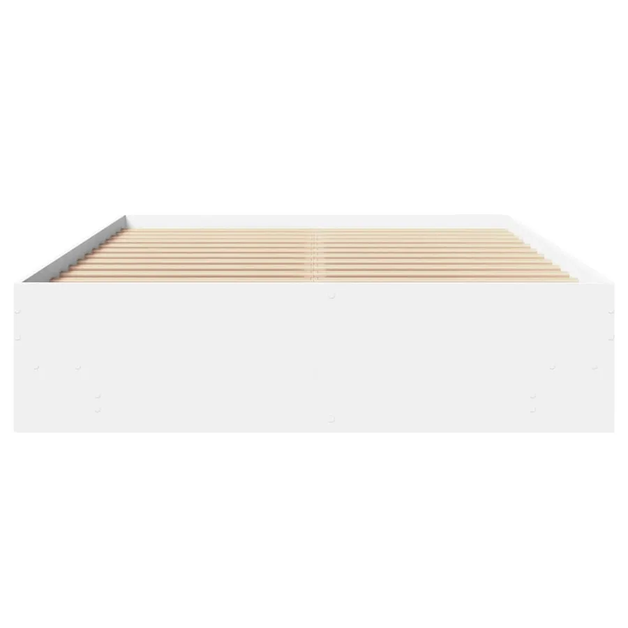 Cadre de lit sans matelas blanc 120x200 cm bois ingénierie - 5