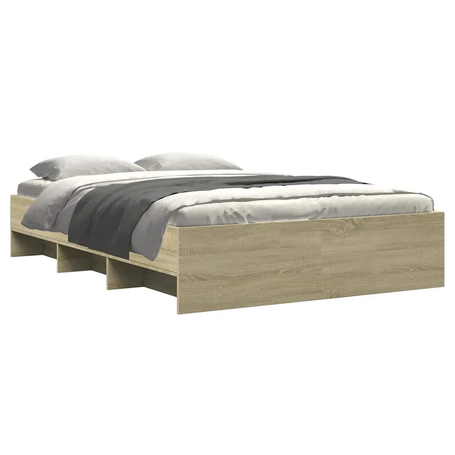 Cadre de lit sans matelas chêne sonoma 120x200 cm - 3