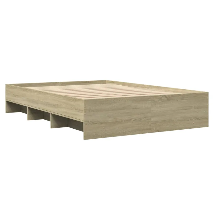Cadre de lit sans matelas chêne sonoma 120x200 cm - 4