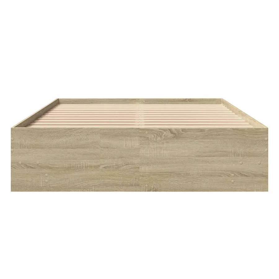 Cadre de lit sans matelas chêne sonoma 120x200 cm - 5