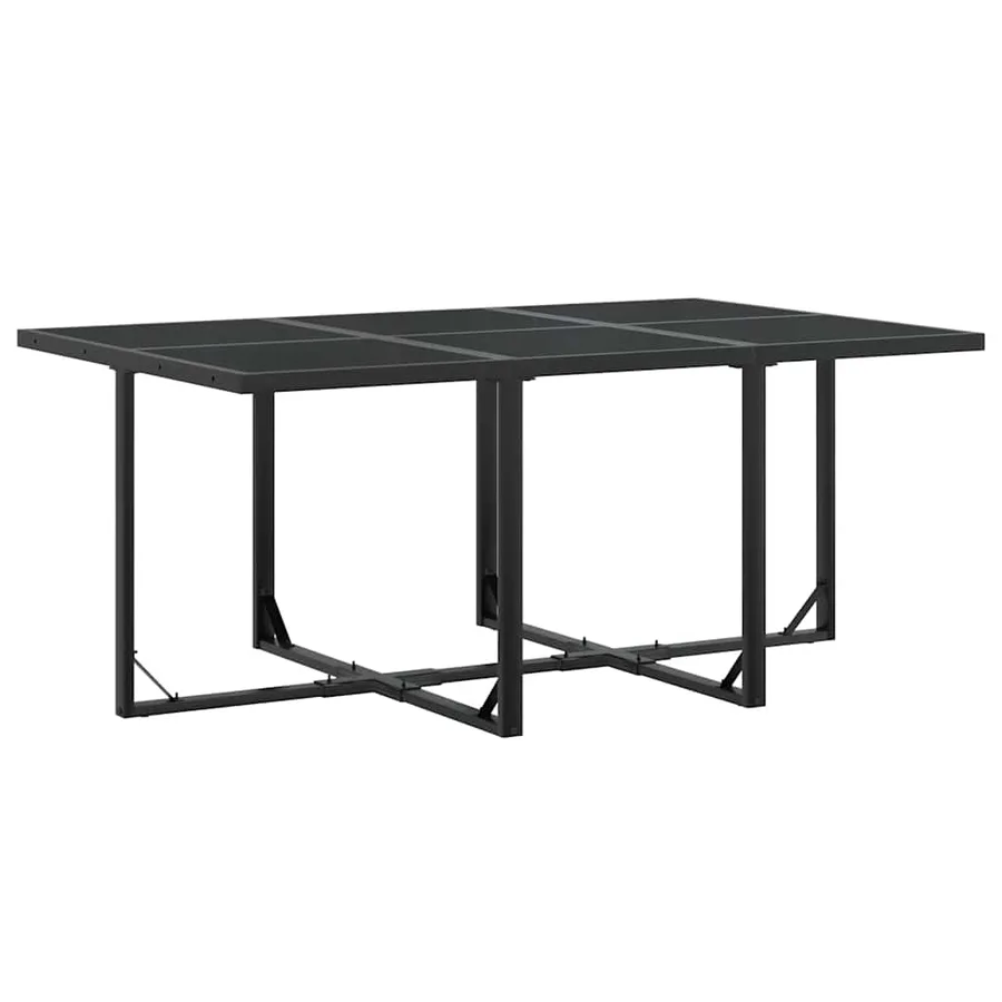 Ensemble à manger de jardin 11 pcs noir textilène - 3