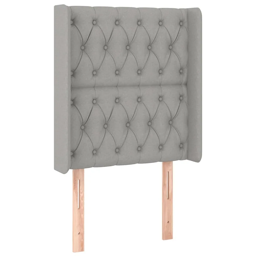 Sommier à lattes de lit matelas LED Gris clair 80x200cm Tissu - 7