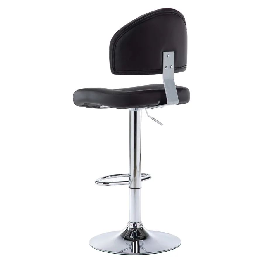 Tabourets de bar lot de 2 noir similicuir - 5